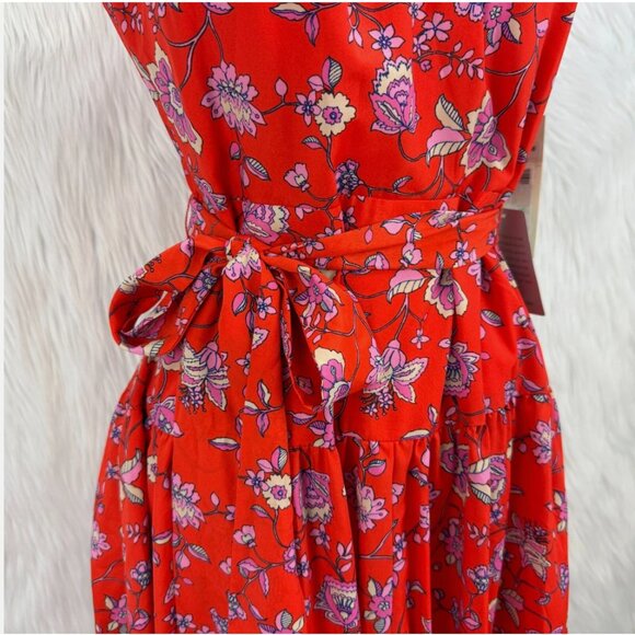 Eliza J Red Floral Midi Dress - Picture 13 of 16